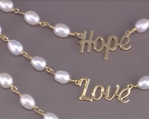 Honora Cultured Pearl Inspirational "Hope" 18K Gold Plated Necklace